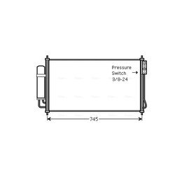 Kondenzátor klimatizácie AVA QUALITY COOLING DN5325D