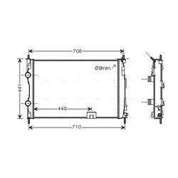 Chladič motora AVA QUALITY COOLING DNA2288