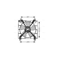 Ventilátor chladenia motora AVA QUALITY COOLING DW7507