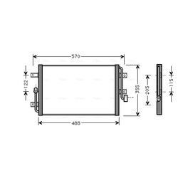 Kondenzátor klimatizácie AVA QUALITY COOLING FT5245