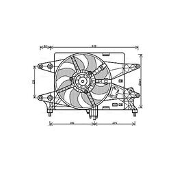 Ventilátor chladenia motora AVA QUALITY COOLING FT7559