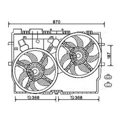 Ventilátor chladenia motora AVA QUALITY COOLING FT7584