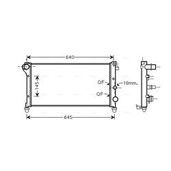 Chladič motora AVA QUALITY COOLING FTA2295