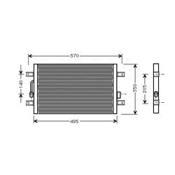 Kondenzátor klimatizácie AVA QUALITY COOLING FTA5240