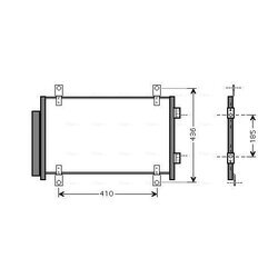 Kondenzátor klimatizácie AVA QUALITY COOLING FTA5351D