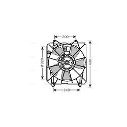 Ventilátor chladenia motora AVA QUALITY COOLING HD7525