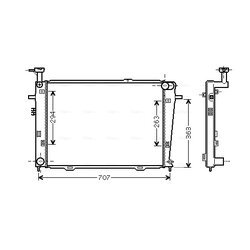 Chladič motora AVA QUALITY COOLING HY2210