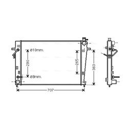 Chladič motora AVA QUALITY COOLING HY2247