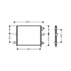 Kondenzátor klimatizácie AVA QUALITY COOLING HY5062