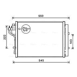 Kondenzátor klimatizácie AVA QUALITY COOLING HY5445D