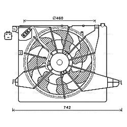 Ventilátor chladenia motora AVA QUALITY COOLING HY7561