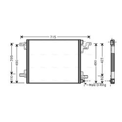 Kondenzátor klimatizácie AVA QUALITY COOLING MS5377