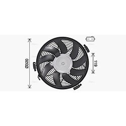 Ventilátor chladenia motora AVA QUALITY COOLING MS7719