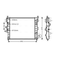 Chladič motora AVA QUALITY COOLING MSA2331