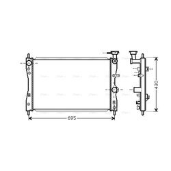 Chladič motora AVA QUALITY COOLING MT2172