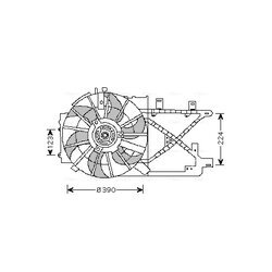 Ventilátor chladenia motora AVA QUALITY COOLING OL7516