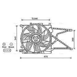 Ventilátor chladenia motora AVA QUALITY COOLING OL7597