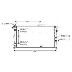 Chladič motora AVA QUALITY COOLING OLA2173