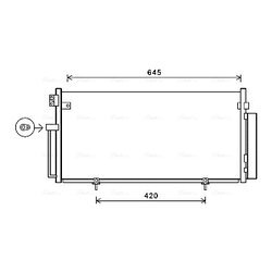 Kondenzátor klimatizácie AVA QUALITY COOLING SUA5078D