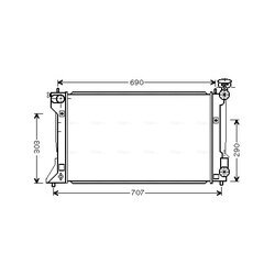 Chladič motora AVA QUALITY COOLING TO2332