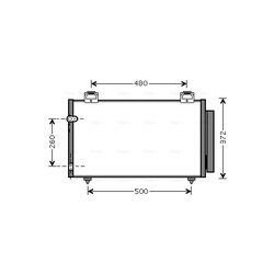 Kondenzátor klimatizácie AVA QUALITY COOLING TO5411D