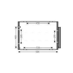 Kondenzátor klimatizácie AVA QUALITY COOLING TO5574D