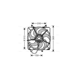 Ventilátor chladenia motora AVA QUALITY COOLING TO7506