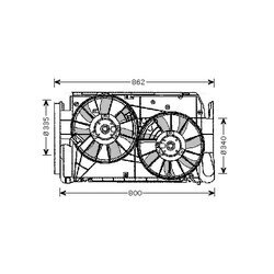 Ventilátor chladenia motora AVA QUALITY COOLING TO7551