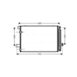 Kondenzátor klimatizácie AVA QUALITY COOLING TOA5409D