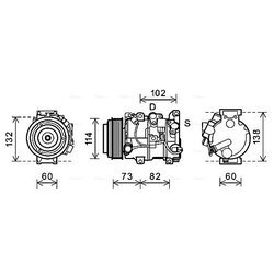 Kompresor klimatizácie AVA QUALITY COOLING TOAK639