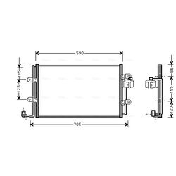 Kondenzátor klimatizácie AVA QUALITY COOLING VN5176