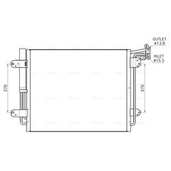 Kondenzátor klimatizácie AVA QUALITY COOLING VN5441D