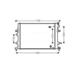 Nízkoteplotný chladič, chladič turbodúchadla AVA QUALITY COOLING VNA2370