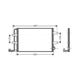 Kondenzátor klimatizácie AVA QUALITY COOLING VNA5252