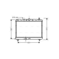 Chladič motora AVA QUALITY COOLING AU2121