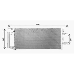 Kondenzátor klimatizácie AVA QUALITY COOLING BW5607D