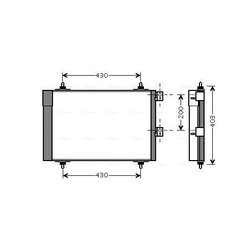 Kondenzátor klimatizácie AVA QUALITY COOLING CN5241D