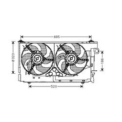 Ventilátor chladenia motora AVA QUALITY COOLING CN7516