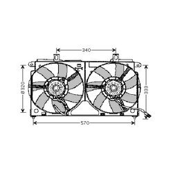 Ventilátor chladenia motora AVA QUALITY COOLING CN7523