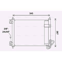 Kondenzátor klimatizácie AVA QUALITY COOLING DN5432D