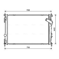 Chladič motora AVA QUALITY COOLING DNA2419