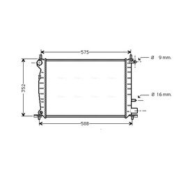 Chladič motora AVA QUALITY COOLING FD2219