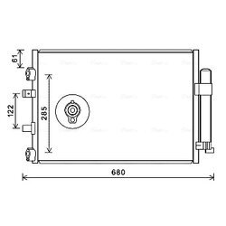 Kondenzátor klimatizácie AVA QUALITY COOLING FD5484D