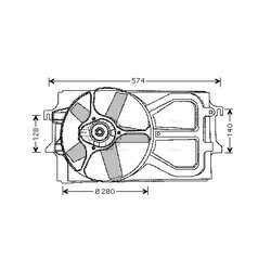 Ventilátor chladenia motora AVA QUALITY COOLING FD7517