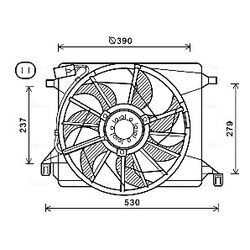 Ventilátor chladenia motora AVA QUALITY COOLING FD7560