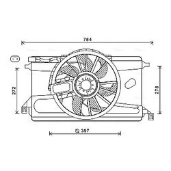 Ventilátor chladenia motora AVA QUALITY COOLING FD7561