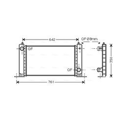 Chladič motora AVA QUALITY COOLING FT2251