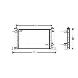 Chladič motora AVA QUALITY COOLING FTA2243