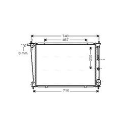 Chladič motora AVA QUALITY COOLING HY2255