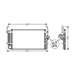 Kondenzátor klimatizácie AVA QUALITY COOLING HY5092D